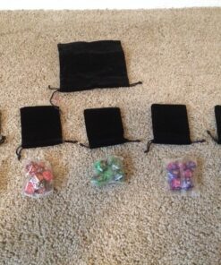 SmartDealsPro 5 x 7-Die Double-Colors Polyhedral Dice Sets with Pouches for D&D DND RPG MTG Dungeon and Dragons Table Board Roll Playing Games D4 D6 D8 D10 D% D12 D20 5-color Sets 106 81JxvnQzmTL