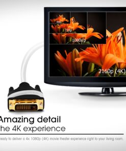 6 Ft HDMI to DVI Cable, GearIT HDMI to DVI 6 FT High Resolution 1080P CL2 Rated High Speed Bi-Directional HDMI to DVI Cable, Black 6 Feet 9 81JyWXCICVL