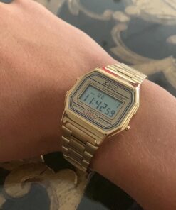 Digital Sports Watch Men's Women Water Resistant Outdoor Stainless Steel Band Electronic Square LED Back Light Wristwatch Gold 1123 28 81JzCOqqZ2L