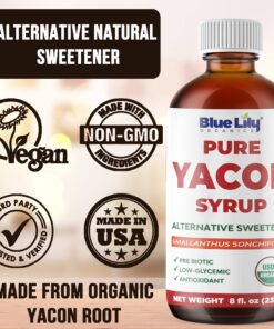 Blue Lily Organics - USDA Organic Yacon Syrup 8 fl oz, Alternative Sweetener, All Natural Sugar Substitutes, Rich in Antioxidant, Prebiotic, Low Glycemic Index & Low Calorie 9 81JzW9ny3XL
