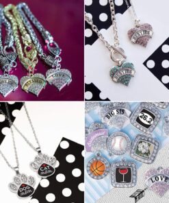 Inspired Silver - Silver Pave Heart Charm 18 Inch Necklace with Cubic Zirconia Jewelry Class Of 2016 23 81K eBVgvGL 2