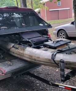 ECOTRIC Truck Bed Extender Pickup Truck Bed Hitch Mount Extension Rack SUV Lumber Ladder Canoe Boat Kayak Long Pipes w/Flag 750lbs Capacity 34 81K fKMqkNL