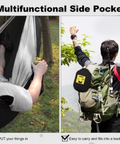 SZHLUX Camping Hammock Single Portable Hammocks with 2 Tree Straps and Attached Carry Bag 11 81K l3RfWL