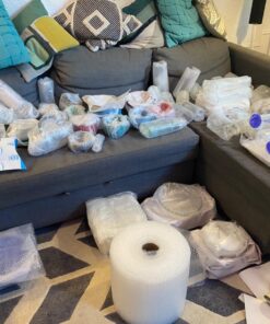 Amazon Basics Perforated Bubble Cushioning Wrap, Small 3/16", 12-Inch x 175 Foot Long Roll, Clear 25 81K0pZdTCmL