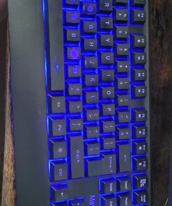 mafiti Computer Office Keyboard Wired USB 104 Keys Full Size Backlit Keyboards Compatible PC Laptop Desktop Windows Single blue backlit 25 81K2lNhY3wL