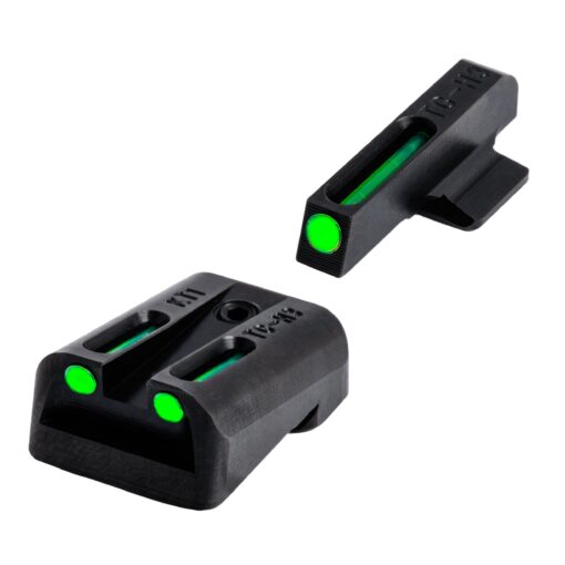 TRUGLO TFO Tritium & Fiber-Optic Sight Durable Snag-Resistant Glowing Night Sight, Compatible with Kimber 1911 Models with Fixed Rear Sight (Excluding Micro Series) Green Rear Sight