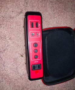 Portable Power Bank with AC Outlet, 83Wh/22500mAh 110V/85W Portable Laptop Charger Battery Bank, External Battery Pack Power Supply for Home Emergency Outage, Outdoor Camping RV Trip Adventure Red 85 81K5W uBruL