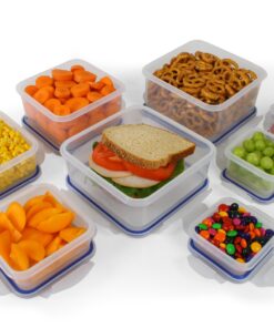 Alternative view of Popit! 8 Clear Food Storage Containers Set, Microwave and Freezer Safe, Little Big Box