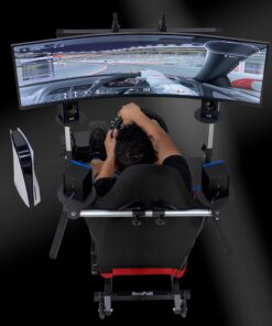 OpenWheeler GEN3 Racing Wheel Simulator Stand Cockpit Red on Black, Video Game Controller, Fits All Logitech G923, G920, Thrustmaster, Fanatec Wheels, Compatible with Xbox One, PS4, PC Platforms. 48 81K699x9eTL
