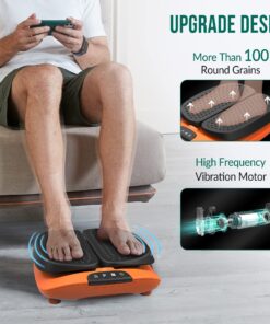 Snailax Vibration Foot Massager with Heat, App Control, Adjustable Vibration Electric Foot Massager Machine for Circulation, Plantar Fasciitis, Pain Relief, Remote Control Black and Orange 18 81K6hhIZy L