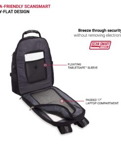 SwissGear 5977 ScanSmart Laptop Backpack, Black, 17-Inch 21 81K8bPlPuL