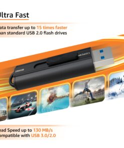 Amazon Basics 256GB Ultra Fast USB 3.1 Flash Drive, Black 22 81K8kIpg3EL