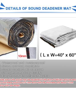 Alternative view of uxcell 394mil 16.36sqft Car Noise Sound Deadener Deadening Insulation Mat Waterproof 60 x 40 Inches 40"x60"