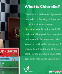 SUN CHLORELLA - Chlorella Supplement, Vitamin-Enriched and Vegan-Friendly Tablets (200 Mg - 300 ct) 12 81KB7yg1W1L