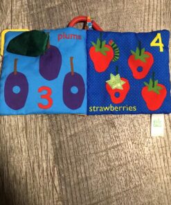 Let's Count Soft Book - World of Eric Carle the Very Hungry Caterpillar Baby on the Go Clip Teething Crinkle Soft Sensory Book for Babies, 5.25x5.25 Inch 33 81KBWFT6fTL