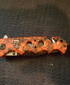 Tac Force Assisted Opening Rescue Glass Breaker Bright Red Skull Design Hunting Camping Tatical Pocket Knife 55 81KCwg7s1pL