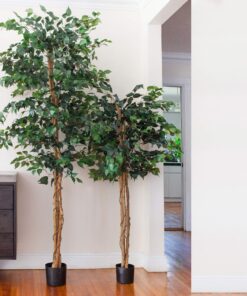 Nearly Natural 7ft. Ficus Artificial Tree, Green 84 in Trees 27 81KCzCqzChL