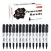 Shuttle Art Permanent Markers, 50 Pack Black Permanent Marker set,Fine Point, Works on Plastic,Wood,Stone,Metal and Glass for Doodling, Marking 50 Packs 30 81KDMvcipHL