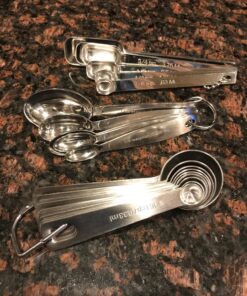 Measuring Spoons: U-Taste 18/8 Stainless Steel Spoons Set of 9 Piece: 1/16 tsp, 1/8 tsp, 1/4 tsp, 1/3 tsp, 1/2 tsp, 3/4 tsp, 1 tsp, 1/2 tbsp & 1 tbsp Dry and Liquid Ingredients XS-9 pcs 39 81KDhOhLV2L