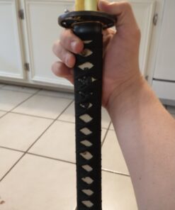 MAKOTO Handmade Sharp Katana Black Samurai Sword 40" Leaf 21 81KELAuF8mL