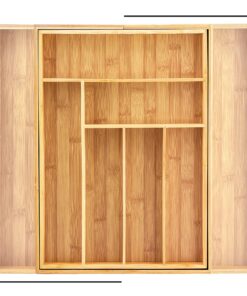 Totally Bamboo Kitchen Drawer Organizer, Expandable Silverware Organizer and Utensil Holder, 8 Compartments with Dividers 25 81KFRBLMcWS