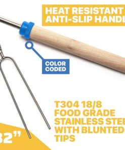 Alternative view of MalloMe Smores Sticks 32 Inch - Marshmallow Sticks For Fire Pit Long - Smores Kit For Fire Pit Marshmallow Roasting Sticks - Smore Hot Dog Sticks for Campfire - Skewers for Smores Roaster (10-Pack) 10-Pack