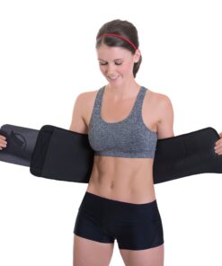 Fitru Waist Trimmer Sauna Ab Belt For Women & Men - Waist Trainer Stomach Wrap Black XS: 8" X 34" 14 81KHlgCSrRL 5