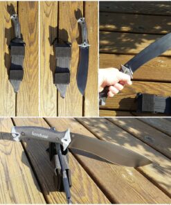 Kershaw Camp 10 Machete, Fixed Blade Knife, 10" 65Mn Carbon Tool Steel Blade, Includes Sheath, Camp Series Machete, Outdoor and Survival Tool,Black 1077 63 81KIGpmMOL