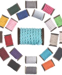 Ravenox Natural Twisted Cotton Rope | Made in The USA | Strong Triple-Strand Cordage for Sports, Décor, Pet Toys, Crafts, Macramé & Indoor Outdoor Use| by The Foot & Diameter (Multiple Color) Aqua Blue 1/2 Inch x 10 Feet 10 81KIP3bXBBL 6
