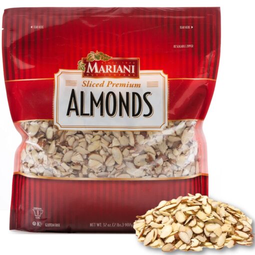 Mariani Nut - Sliced Premium California Almonds - Gluten Free, Kosher Certified - Stand Up 2lb Bag (Pack of 1)