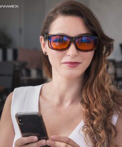 Swanwick Amber fit over blue light blocking glasses. Premium 99% blue blocker glasses fits over prescription glasses. Large Black 9 81KKeMS5XGL