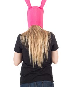 Alternative view of Ripple Junction Bob's Burgers Louise Belcher Bunny Ears Hat Adult One Size Pink Cosplay Beanie Officially Licensed
