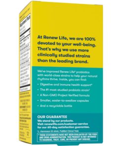 Renew Life Men's Care Probiotic Capsules, Supports Mens Digestive, Colon, Immune and Respiratory Health, L. Rhamnosus GG, Dairy, Soy and gluten-free, 90 Billion CFU, 30 Count Men's 90 Billion CFU 30 Count (Pack of 1) 22 81KNBFcb1SL