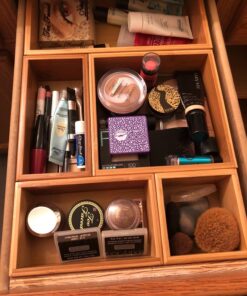 Seville Classics Bamboo Premium Organizer Storage Bins for Kitchen Silverware, Pantry, Closet, Office Desk, Pens, Utensils, Makeup, K Cup, Bamboo, Bin Set (5 Piece) Bin Set (5 Piece) 44 81KOciCv81L