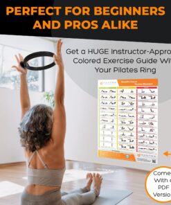 Pilates Ring Circle, Fitness Ring Magic Circle Pilates Ring 13 Inch, Inner Thigh Exercise Equipment for Women, Thigh Master Pilates Equipment for Home Workout, Pelvic Floor Muscle Trainer Power Kit Black (For Heights 5'0" - 5'9") 23 81KP3PPYipL