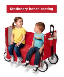 Radio Flyer 3-In-1 EZ Folding, Outdoor Collapsible Wagon for Kids & Cargo, Red Folding Wagon Canopy 60 81KPGEGlPL