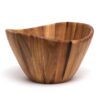Lipper International Acacia Wave Serving Bowl for Fruits or Salads, Large, 12" Diameter x 7" Height, Single Bowl 24 81KQCJJSMSS