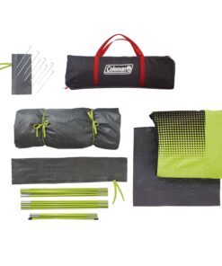 Coleman Dark Room Sundome Camping Tent, 4/6 Person Tent Blocks 90% of Sunlight and Keeps Inside Cool, Lightweight Tent for Camping Includes Rainfly, Carry Bag, and Easy Setup 4 Person 40 81KRIu2VcrL