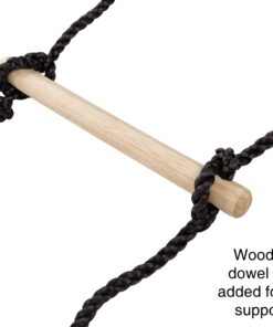 Kids Climbing Cargo Net With Nylon Rope and Wooden Dowels- Fun Outdoor Toy for Balance, Coordination and Strength for Boys and Girls By Hey! Play! 6 81KSCg1mheL