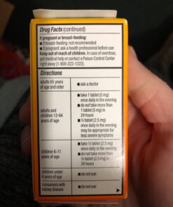 Amazon Basic Care 24 Hour Allergy Relief, Levocetirizine Dihydrochloride Tablets, 5 mg, Antihistamine, Relieves Sneezing, Runny Nose, Itchy Nose or Throat and Itchy, Watery Eyes, 80 Count 47 81KSq1LBM4L