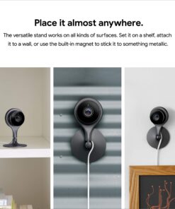 Google Nest Cam Indoor - 1st Generation - Wired Indoor Camera - Control with Your Phone and Get Mobile Alerts - Surveillance Camera with 24/7 Live Video and Night Vision 1st Gen 1 Count (Pack of 1) Nest Cam (Indoor, Wired) 44 81KTZSe21zL