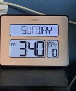 La Crosse Technology Atomic Wall/Table Clock, Metal, 7.5-inch H x 9.75-inch W x 1-inch D (C86279) 9 81KTo5L9BwL