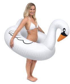 GoFloats Swan Party Tube Inflatable Raft, Float in Style (for Adults and Kids) Large 24 81KUYHDPkL