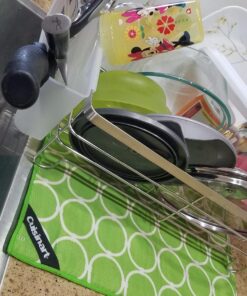 Neat-O Stainless Steel Rustproof Dish Drying Rack with Cutlery Holder and Board 36 81KUbE13cuL