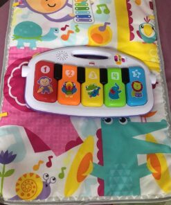 Fisher-Price Baby Gift Set Deluxe Kick & Play Piano Gym & Maracas,Playmat & Musical Toy with Smart Stages Learning Content plus 2 Rattles (Amazon Exclusive) Kick N Play Pink + Maracas 26 81KVZ89lOL