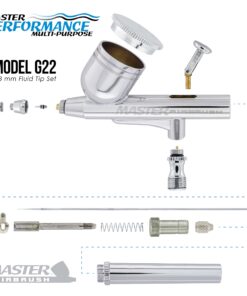 Master Airbrush Multi-Purpose Gold Airbrushing System Kit with Portable Mini Air Compressor - Gravity Feed Dual-Action Airbrush, Hose, How-To-Airbrush Guide Booklet - Hobby, Cake Decorating, Tattoo 10 81KVkHfLYLL