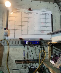 Dry Erase Laminated Jumbo Wall Calendar, Huge 24-inch by36-Inch Size, Monthly Planner for Home Office, Classroom, Large Date Boxes, Reusable Film, Never Folded, Includes 5 Markers, 8 Tacks. I Eraser White 24 x 36 - 1 month 32 81KWLnTMWL