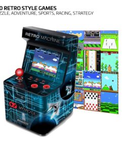 My Arcade Retro Machine Playable Mini Arcade: 200 Retro Style Games Built In, 5.75 Inch Tall, Powered by AA Batteries, 2.5 Inch Color Display, Speaker, Volume Control 24 81KZkxVal2L