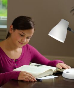 Verilux Tazza Natural Spectrum Desk Lamp, Adjustable EasyFlex Gooseneck, in-Base USB Charging Port, 2 Prong Outlet 7 81KZndgqG4L