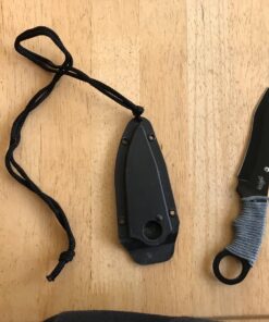 Master USA MU-1119GC Tactical Neck Knife, Black Blade, Cord-Wrapped Steel Handle, 6.75-Inch Overall, Grey Camo 42 81KZvzw2xML